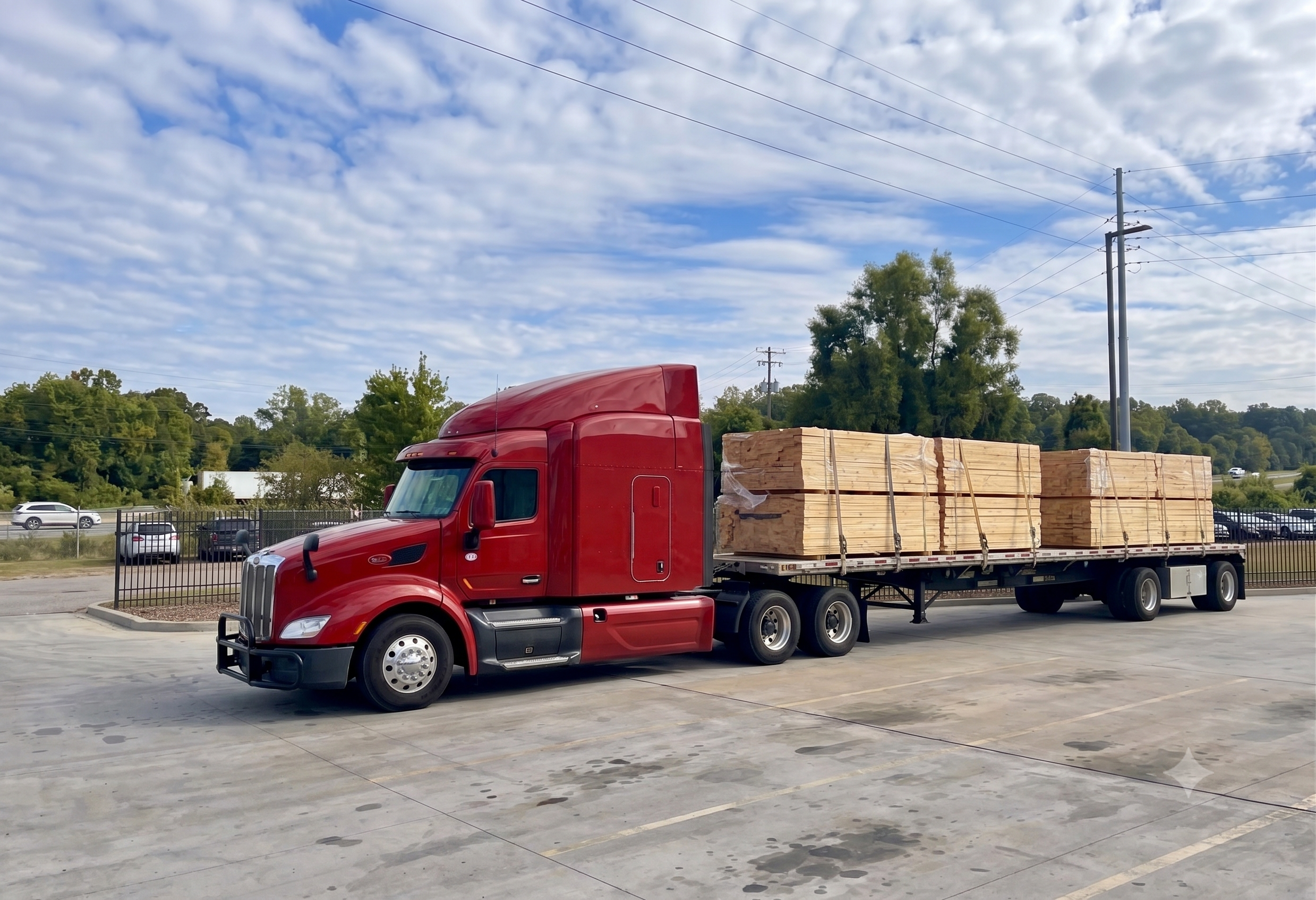 Fluid Freight Loaded 48-Foot Flatbed